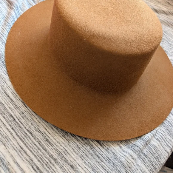 Gigi Pip Dahlia Boater AustralWool Hat In Brown Size Small (57) Sold Out Online - Picture 6 of 7
